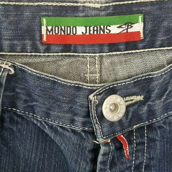 Mondo Denim Jeans Distressed Worn In Streetwear - Picture 5 of 11